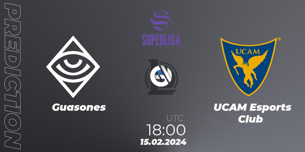 Guasones - UCAM Esports Club: ennuste. 15.02.2024 at 18:00, LoL, Superliga Spring 2024 - Group Stage