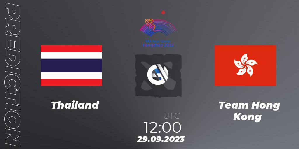 Thailand - Team Hong Kong: ennuste. 29.09.2023 at 12:00, Dota 2, 2022 Asian Games