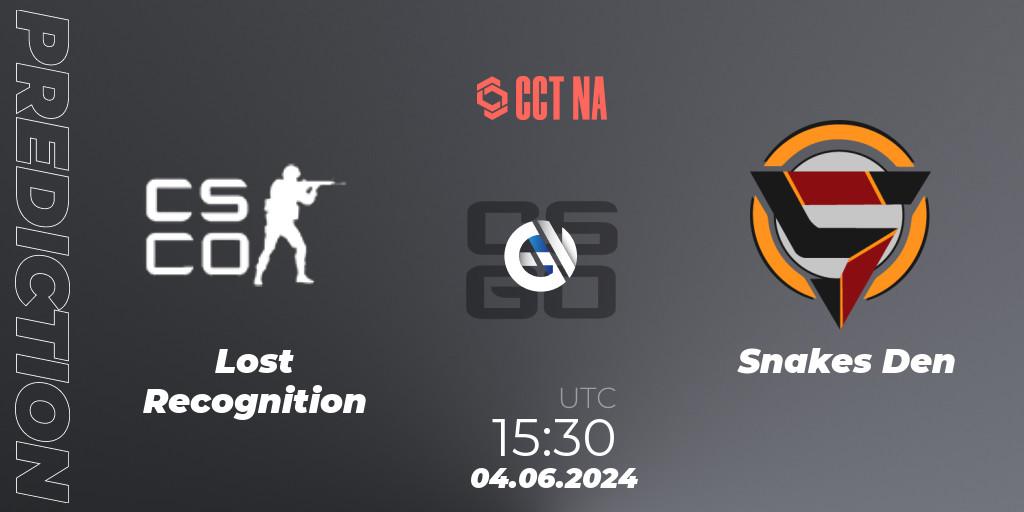 Lost Recognition - Snakes Den: ennuste. 04.06.2024 at 15:30, Counter-Strike (CS2), CCT Season 2 North American Series #1