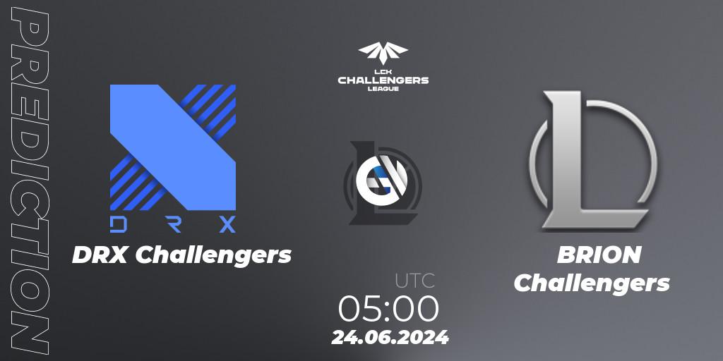 DRX Challengers - BRION Challengers: ennuste. 24.06.2024 at 05:00, LoL, LCK Challengers League 2024 Summer - Group Stage