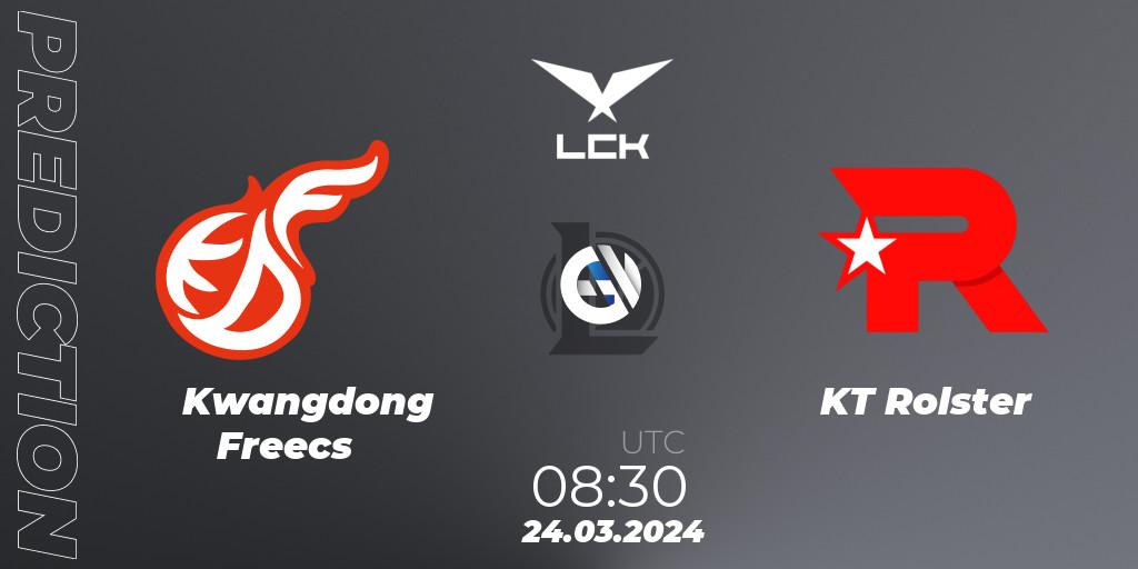 Kwangdong Freecs - KT Rolster: ennuste. 24.03.24, LoL, LCK Spring 2024 - Group Stage