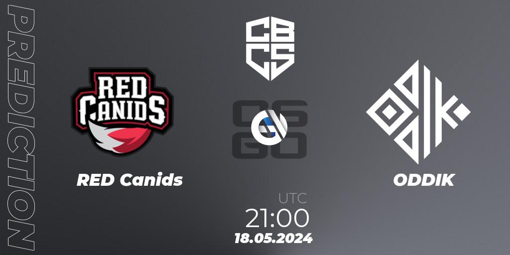 RED Canids - ODDIK: ennuste. 18.05.2024 at 21:00, Counter-Strike (CS2), CBCS Season 4