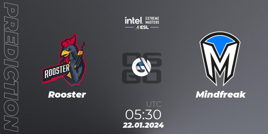 Rooster - Mindfreak: ennuste. 22.01.2024 at 05:30, Counter-Strike (CS2), Intel Extreme Masters China 2024: Oceanic Closed Qualifier