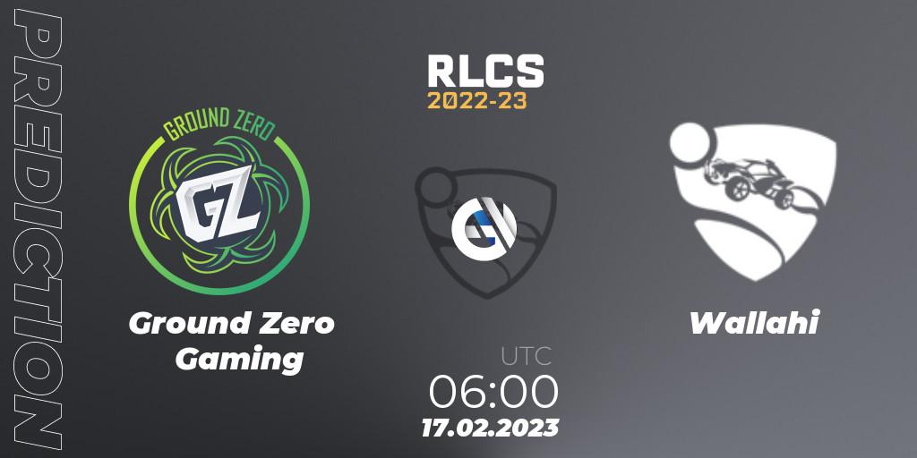 Ground Zero Gaming - Wallahi: ennuste. 17.02.2023 at 06:00, Rocket League, RLCS 2022-23 - Winter: Oceania Regional 2 - Winter Cup
