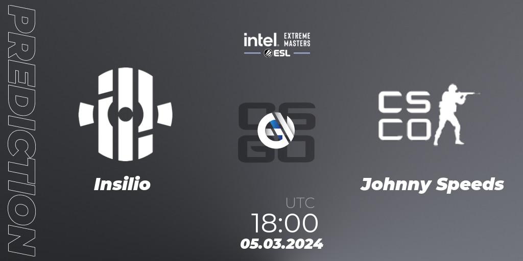 Insilio - Johnny Speeds: ennuste. 05.03.2024 at 18:15, Counter-Strike (CS2), Intel Extreme Masters Dallas 2024: European Open Qualifier #2
