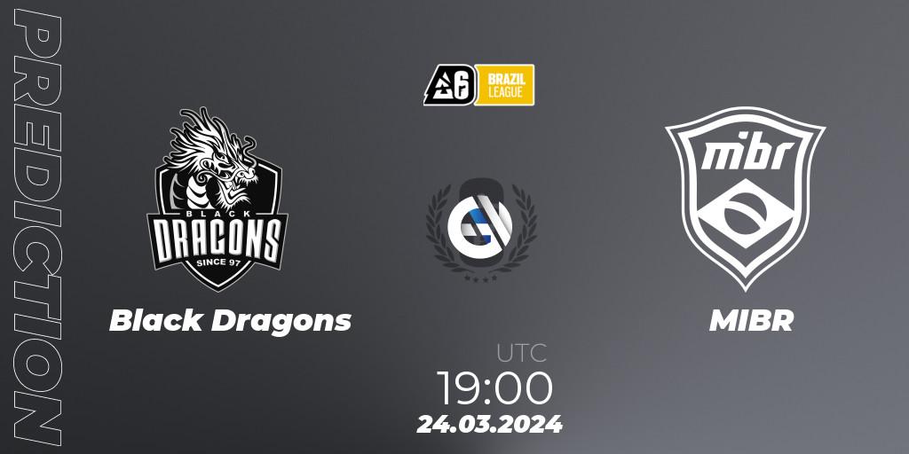 Black Dragons - MIBR: ennuste. 24.03.24, Rainbow Six, Brazil League 2024 - Stage 1