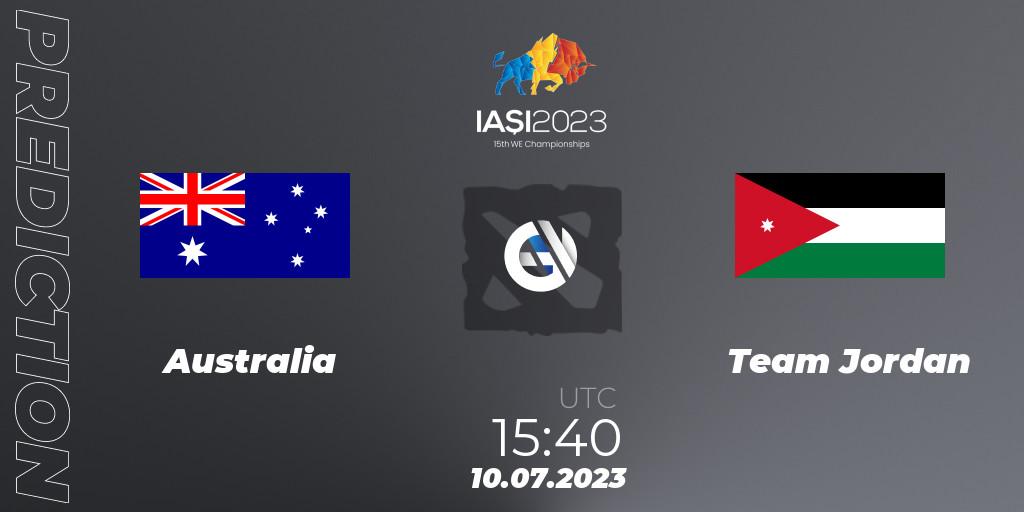 Australia - Team Jordan: ennuste. 10.07.2023 at 16:40, Dota 2, Gamers8 IESF Asian Championship 2023