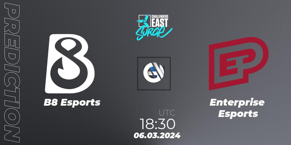 B8 Esports - Enterprise Esports: ennuste. 06.03.24, VALORANT, VALORANT Challengers 2024 East: Surge Split 1