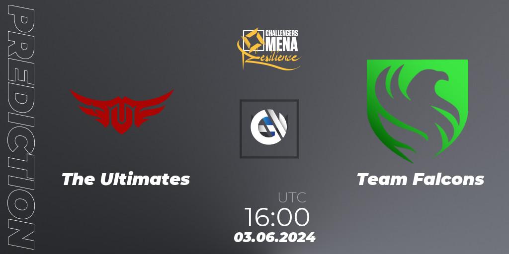 The Ultimates - Team Falcons: ennuste. 03.06.2024 at 16:00, VALORANT, VALORANT Challengers 2024 MENA: Resilience Split 2 - GCC and Iraq