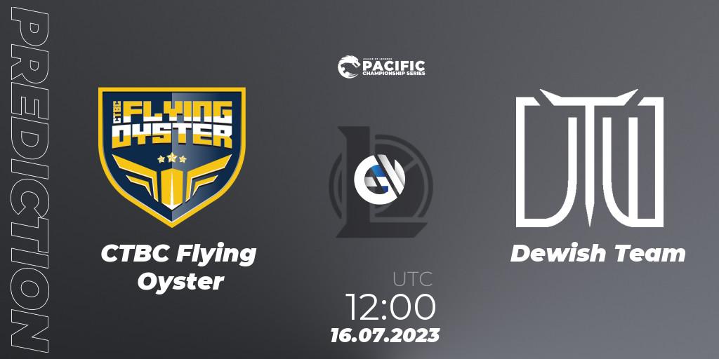 CTBC Flying Oyster - Dewish Team: ennuste. 16.07.2023 at 12:00, LoL, PACIFIC Championship series Group Stage