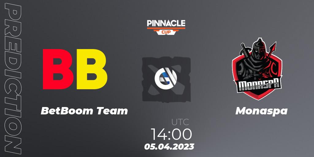 BetBoom Team - Monaspa: ennuste. 05.04.23, Dota 2, Pinnacle Cup: Malta Vibes - Tour 1