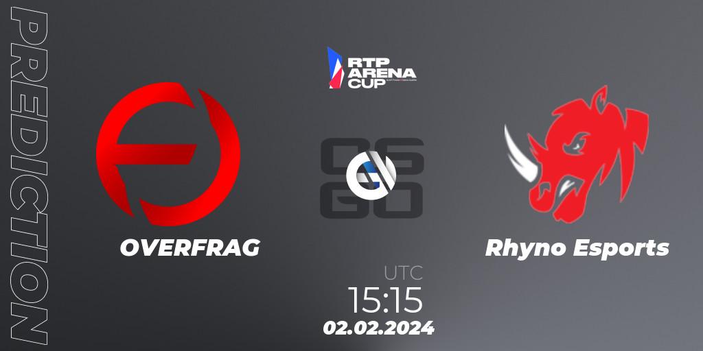 OVERFRAG - Rhyno Esports: ennuste. 02.02.2024 at 15:00, Counter-Strike (CS2), RTP Arena Cup 2024