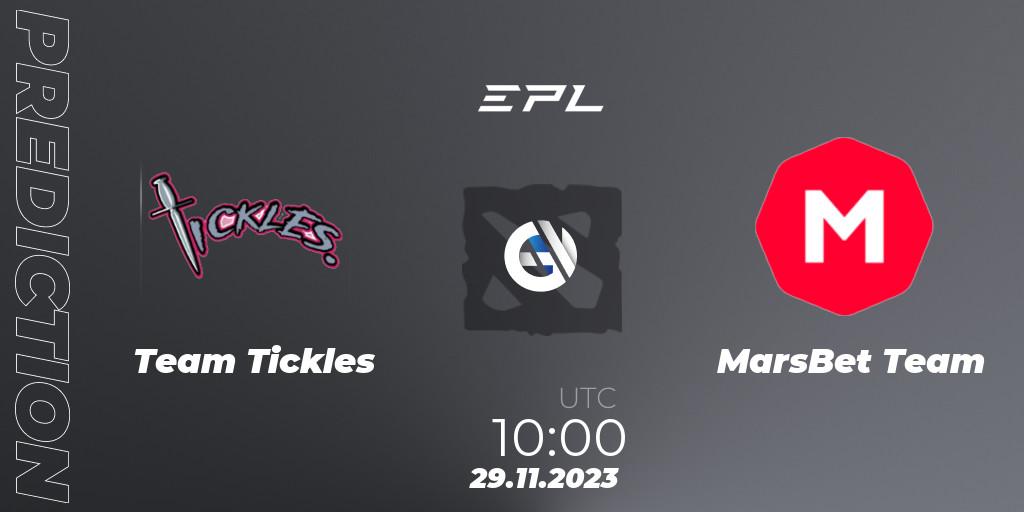 Team Tickles - MarsBet Team: ennuste. 29.11.2023 at 10:00, Dota 2, European Pro League Season 14