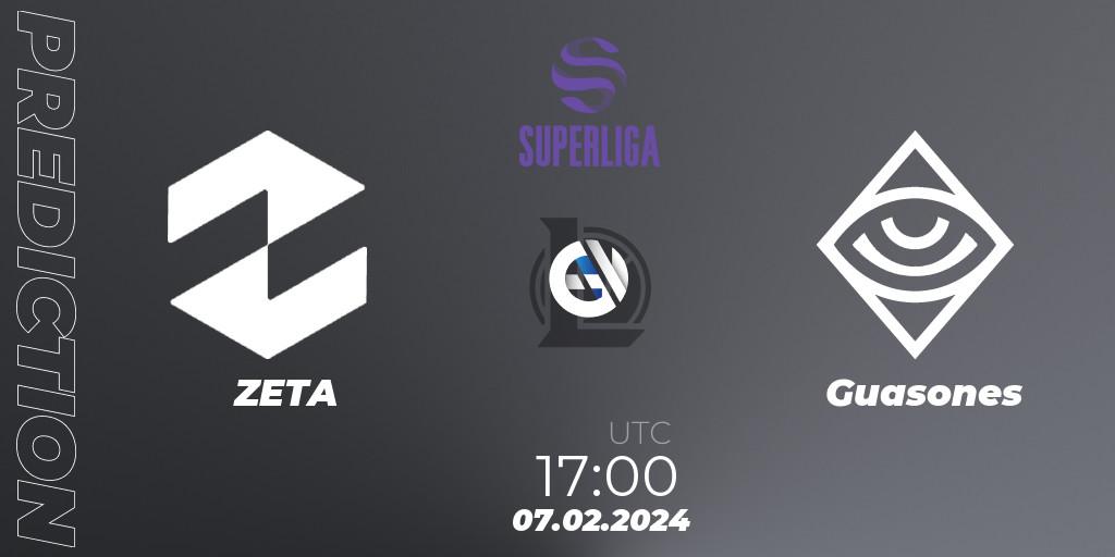 ZETA - Guasones: ennuste. 07.02.2024 at 17:00, LoL, Superliga Spring 2024 - Group Stage