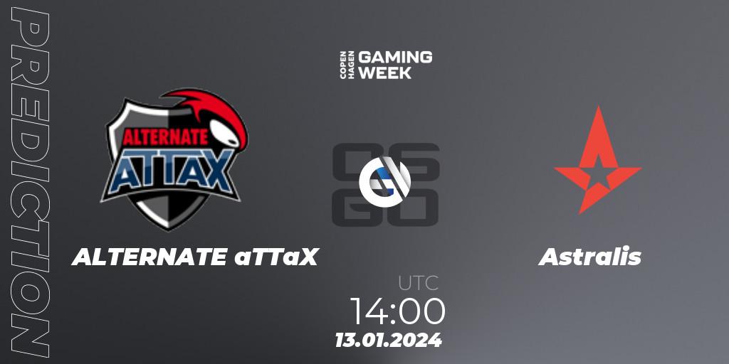 ALTERNATE aTTaX - Astralis: ennuste. 13.01.2024 at 14:10, Counter-Strike (CS2), Copenhagen Gaming Week 2024