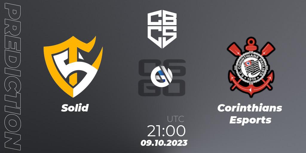 Solid - Corinthians Esports: ennuste. 09.10.2023 at 21:00, Counter-Strike (CS2), CBCS 2023 Season 3: Open Qualifier #2