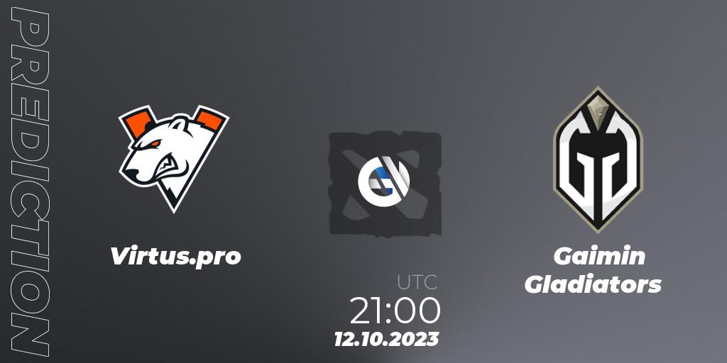 Virtus.pro - Gaimin Gladiators: ennuste. 12.10.2023 at 21:42, Dota 2, The International 2023 - Group Stage