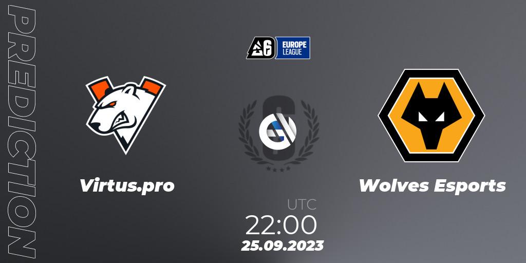 Virtus.pro - Wolves Esports: ennuste. 25.09.2023 at 16:00, Rainbow Six, Europe League 2023 - Stage 2