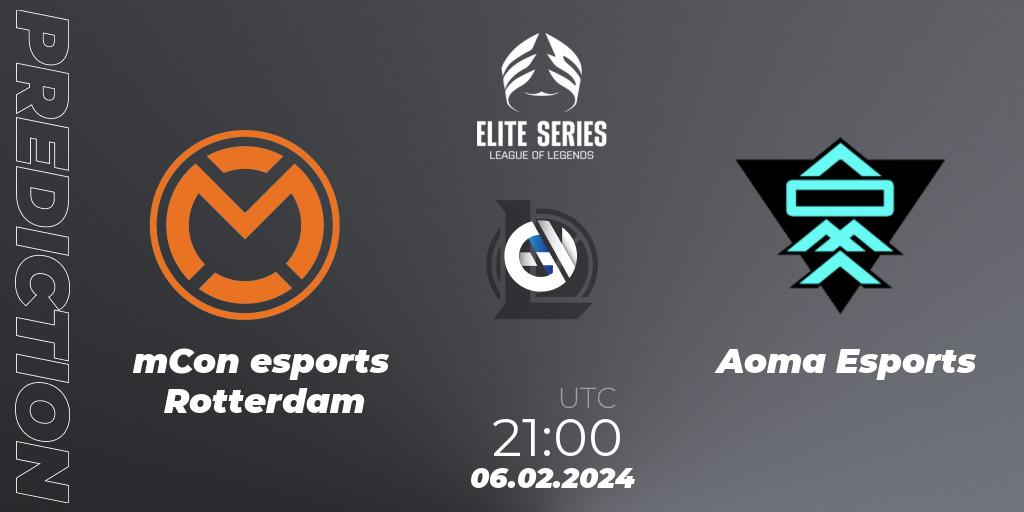 mCon esports Rotterdam - Aoma Esports: ennuste. 06.02.2024 at 21:00, LoL, Elite Series Spring 2024