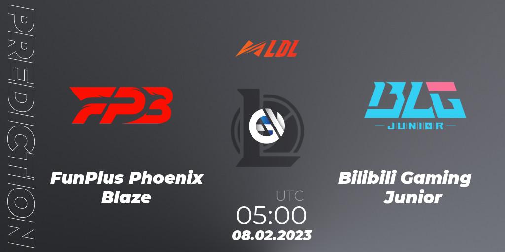 FunPlus Phoenix Blaze - Bilibili Gaming Junior: ennuste. 08.02.2023 at 05:00, LoL, LDL 2023 - Swiss Stage