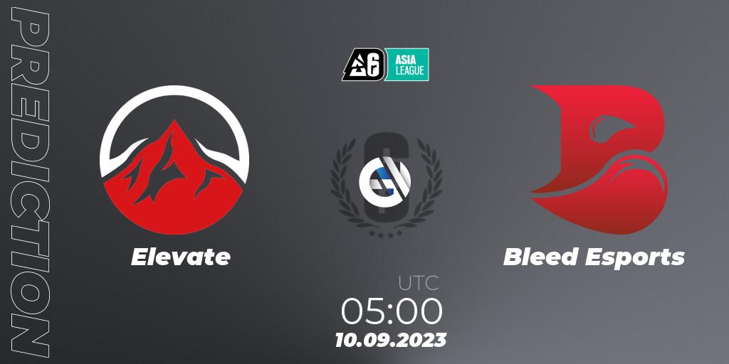 Elevate - Bleed Esports: ennuste. 10.09.2023 at 05:00, Rainbow Six, SEA League 2023 - Stage 2