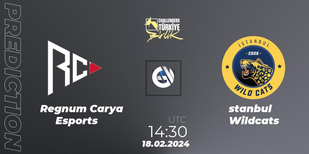 Regnum Carya Esports - İstanbul Wildcats: ennuste. 18.02.24, VALORANT, VALORANT Challengers 2024 Turkey: Birlik Split 1