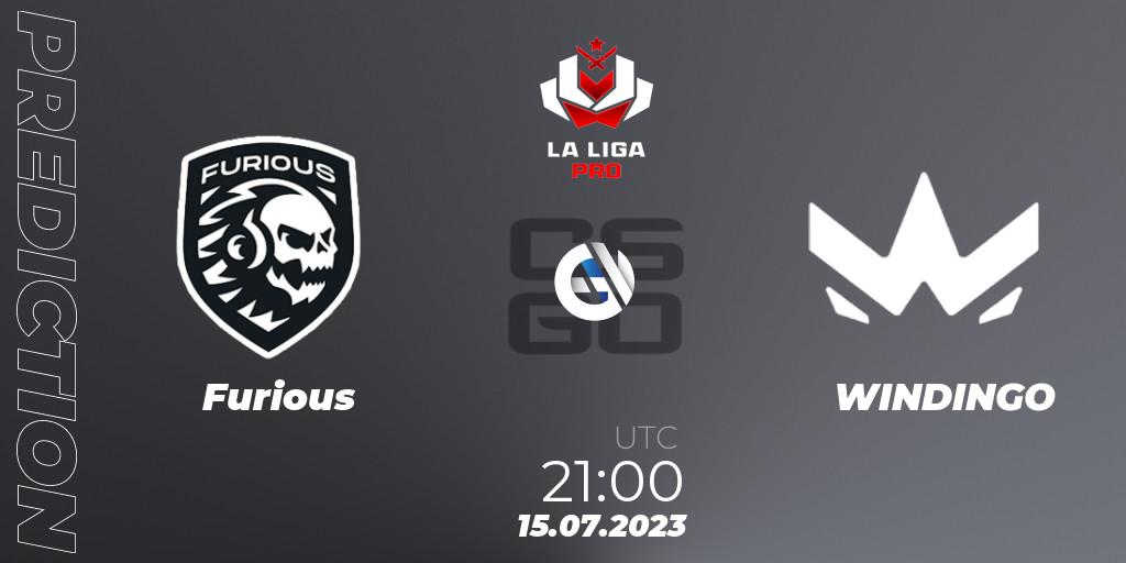 Furious - WINDINGO: ennuste. 15.07.2023 at 21:00, Counter-Strike (CS2), La Liga 2023: Pro Division