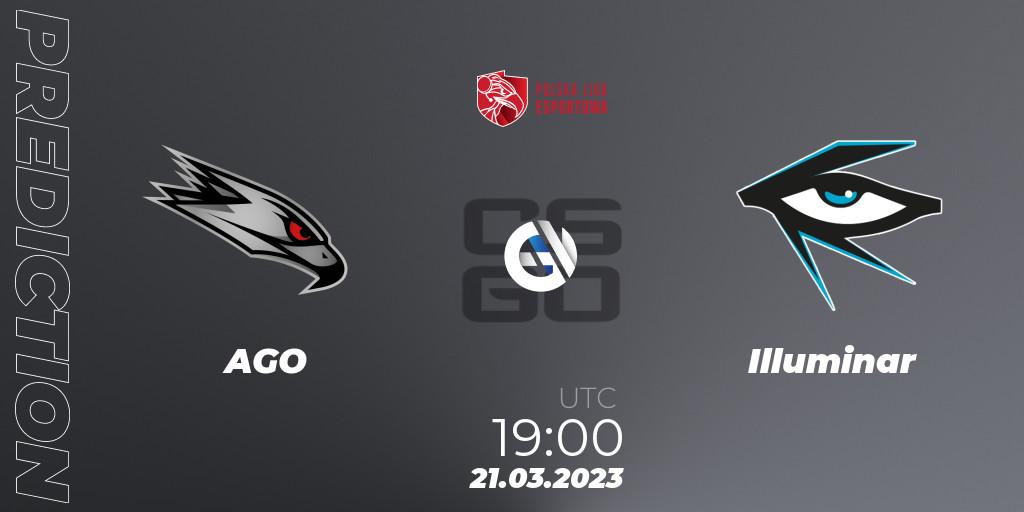 AGO - Illuminar: ennuste. 21.03.23, CS2 (CS:GO), Polska Liga Esportowa 2023: Split #1