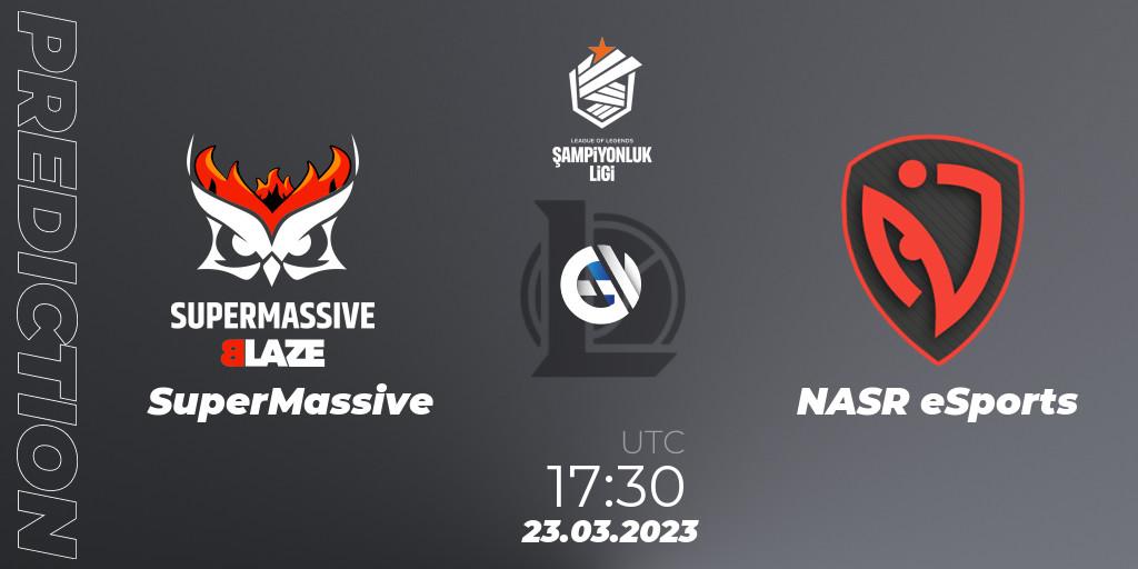 SuperMassive - NASR eSports: ennuste. 23.03.2023 at 17:30, LoL, TCL Winter 2023 - Playoffs