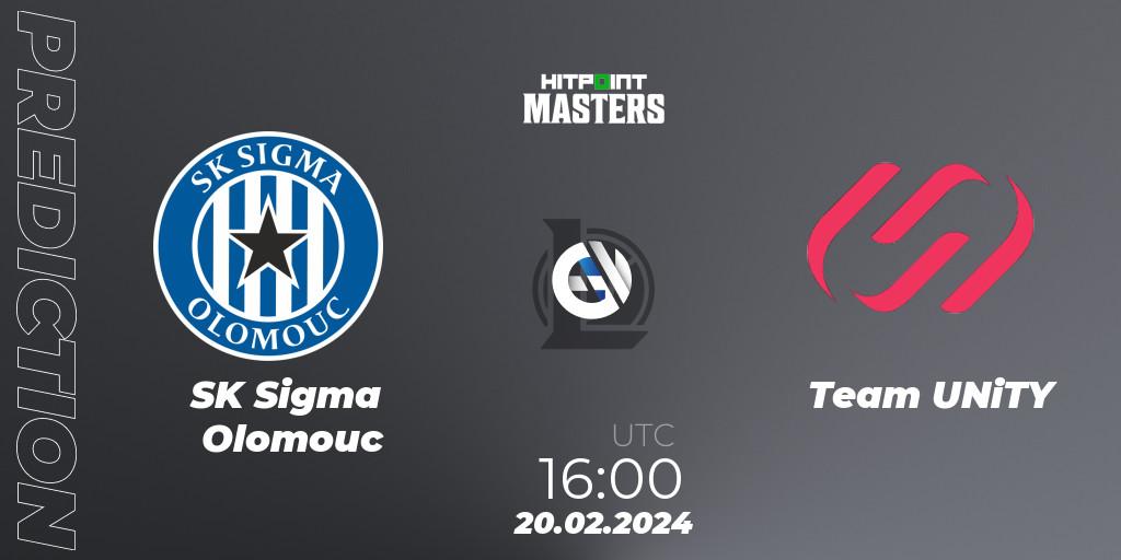 SK Sigma Olomouc - Team UNiTY: ennuste. 20.02.2024 at 16:00, LoL, Hitpoint Masters Spring 2024