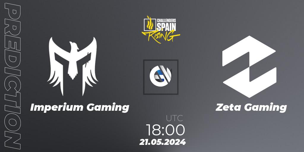 Imperium Gaming - Zeta Gaming: ennuste. 21.05.2024 at 16:00, VALORANT, VALORANT Challengers 2024 Spain: Rising Split 2