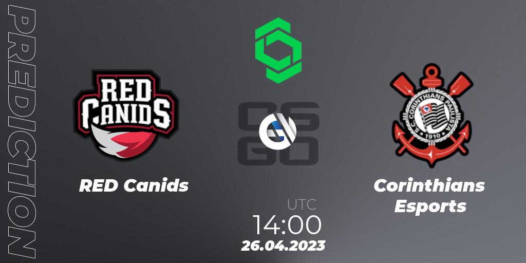 RED Canids - Corinthians Esports: ennuste. 26.04.2023 at 14:00, Counter-Strike (CS2), CCT South America Series #7