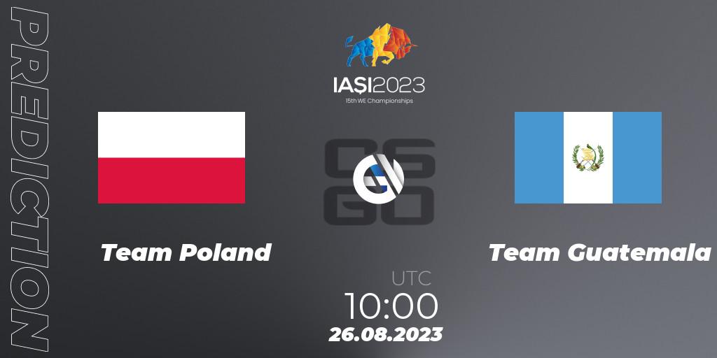 Team Poland - Team Guatemala: ennuste. 26.08.2023 at 15:30, Counter-Strike (CS2), IESF World Esports Championship 2023