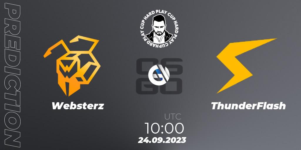 Websterz - ThunderFlash: ennuste. 24.09.2023 at 10:00, Counter-Strike (CS2), Hard Play Cup #7