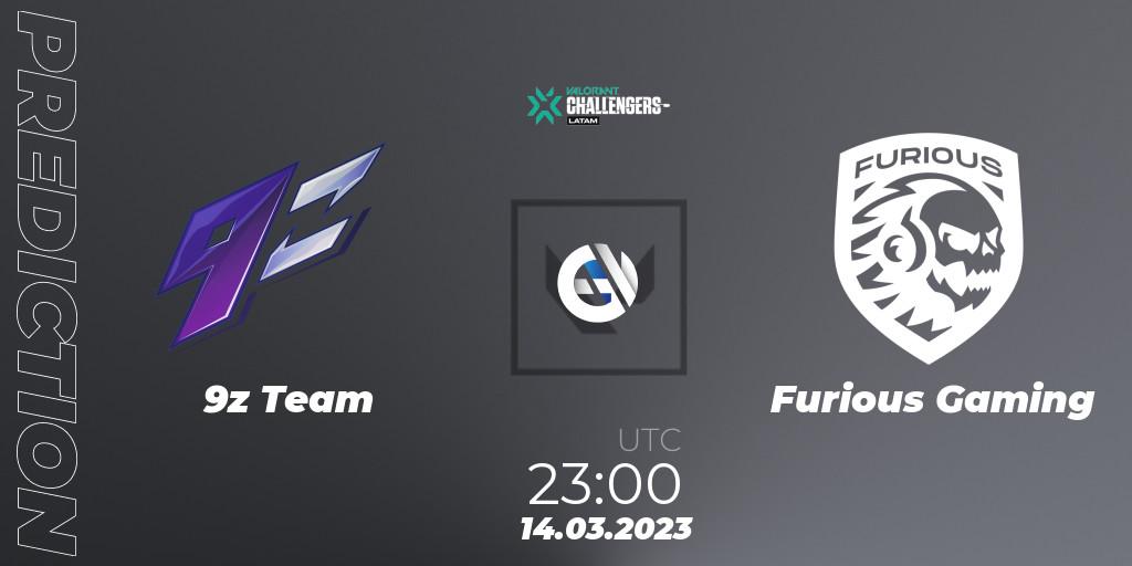 9z Team - Furious Gaming: ennuste. 14.03.2023 at 23:00, VALORANT, VALORANT Challengers 2023: LAS Split 1