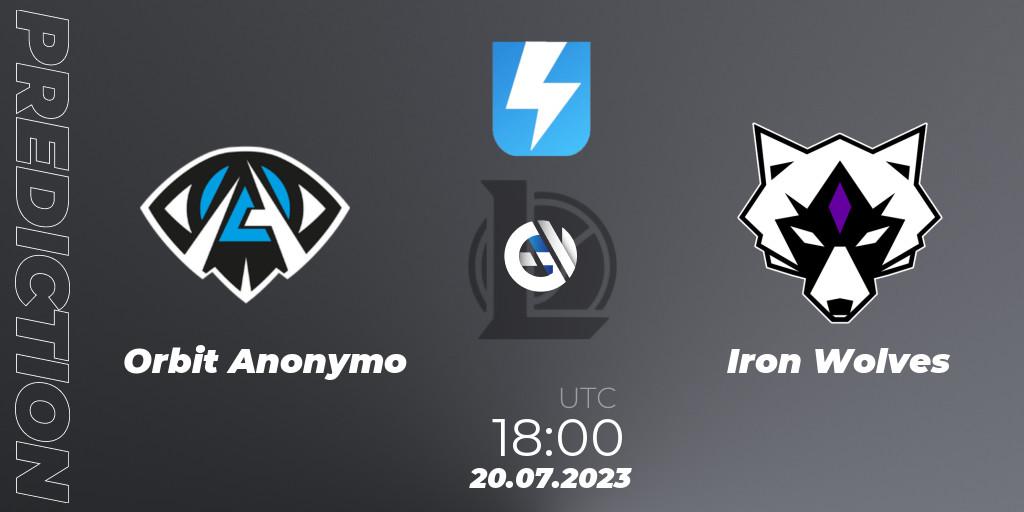 Anonymo Esports - Iron Wolves: ennuste. 20.06.2023 at 18:00, LoL, Ultraliga Season 10 2023 Regular Season