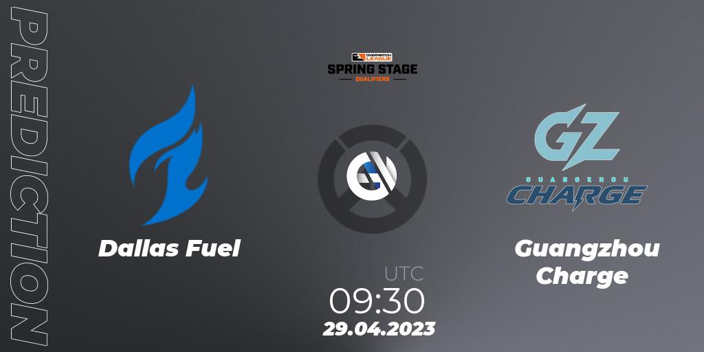 Dallas Fuel - Guangzhou Charge: ennuste. 29.04.2023 at 10:30, Overwatch, OWL Stage Qualifiers Spring 2023 West
