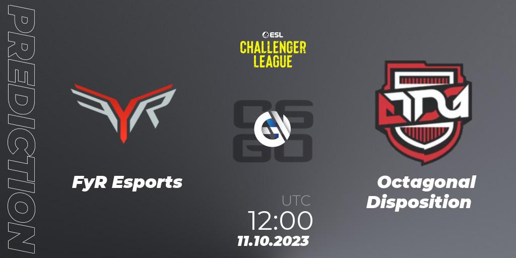 FyR Esports - Octagonal Disposition: ennuste. 13.10.23, CS2 (CS:GO), ESL Challenger League Season 46: Asia-Pacific
