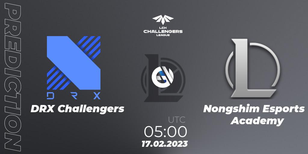 DRX Challengers - Nongshim Esports Academy: ennuste. 17.02.2023 at 05:00, LoL, LCK Challengers League 2023 Spring