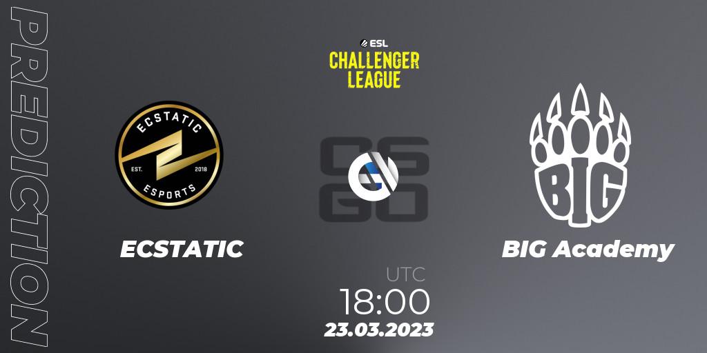 ECSTATIC - BIG Academy: ennuste. 23.03.23, CS2 (CS:GO), ESL Challenger League Season 44 Relegation: Europe