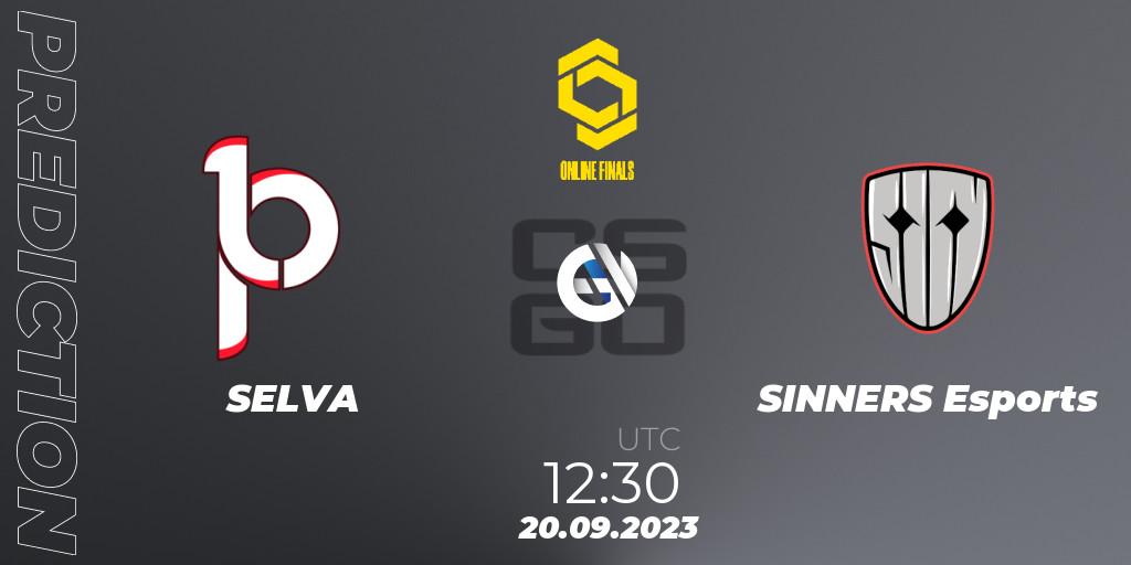 SELVA - SINNERS Esports: ennuste. 20.09.23, CS2 (CS:GO), CCT Online Finals #3