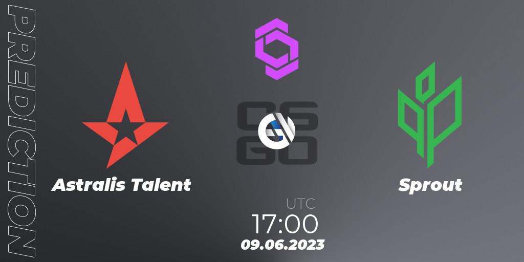 Astralis Talent - Sprout: ennuste. 09.06.2023 at 13:45, Counter-Strike (CS2), CCT West Europe Series 4