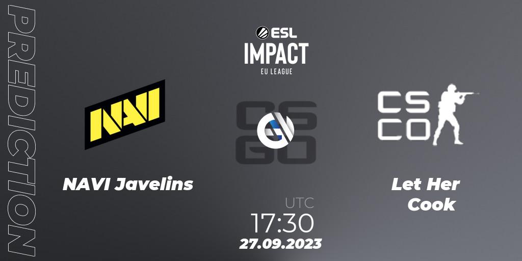 NAVI Javelins - GamerLegion Prism: ennuste. 27.09.2023 at 17:30, Counter-Strike (CS2), ESL Impact League Season 4: European Division