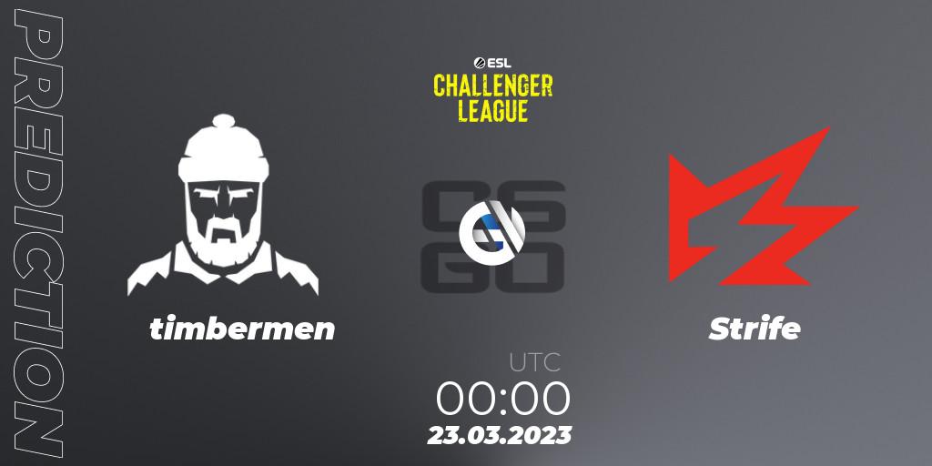 timbermen - Strife: ennuste. 23.03.23, CS2 (CS:GO), ESL Challenger League Season 44: North America