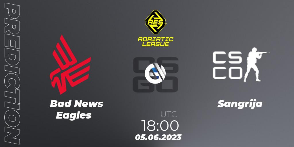 Bad News Eagles - Sangrija: ennuste. 05.06.23, CS2 (CS:GO), RES Adriatic League Season 2