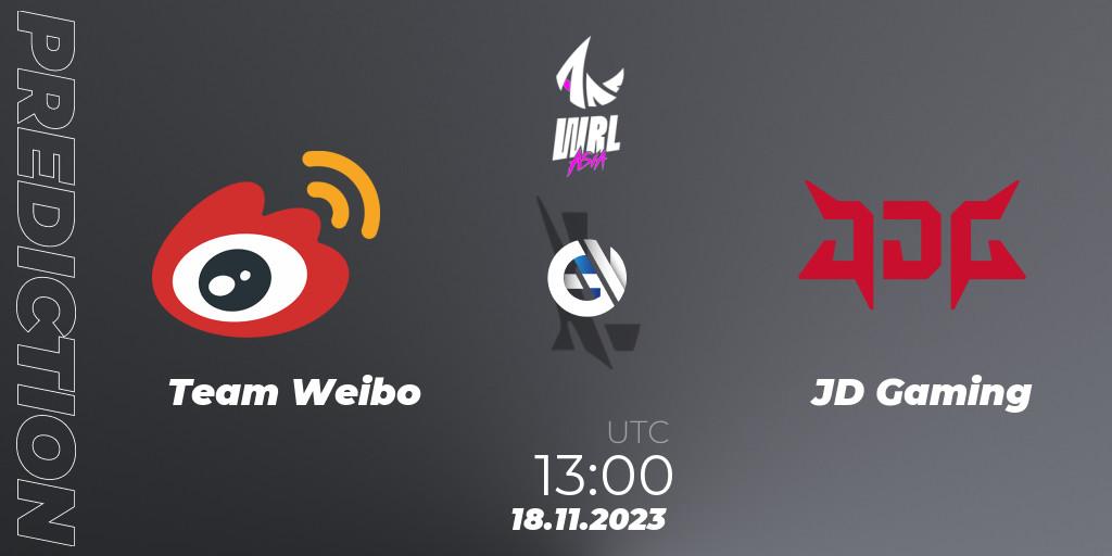 Team Weibo - JD Gaming: ennuste. 18.11.2023 at 13:00, Wild Rift, WRL Asia 2023 - Season 2 - Regular Season