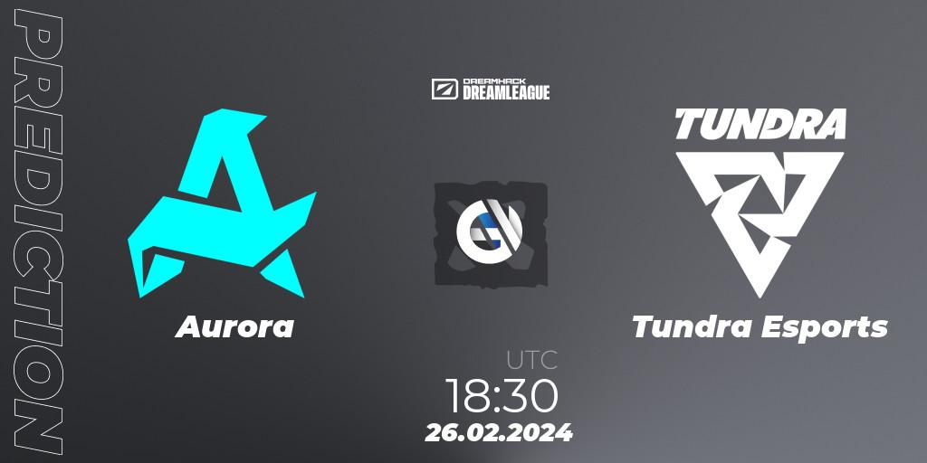Aurora - Tundra Esports: ennuste. 26.02.2024 at 19:09, Dota 2, DreamLeague Season 22