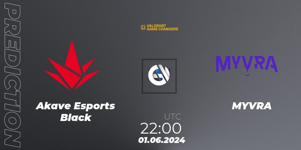 Akave Esports Black - MYVRA: ennuste. 01.06.2024 at 19:00, VALORANT, VCT 2024: Game Changers LAN - Opening