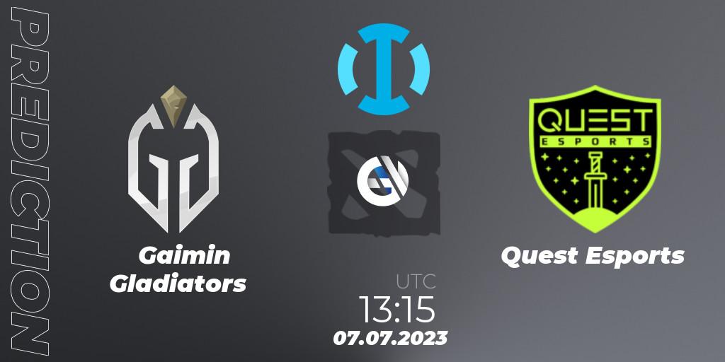 Gaimin Gladiators - PSG Quest: ennuste. 07.07.2023 at 13:06, Dota 2, The Bali Major 2023