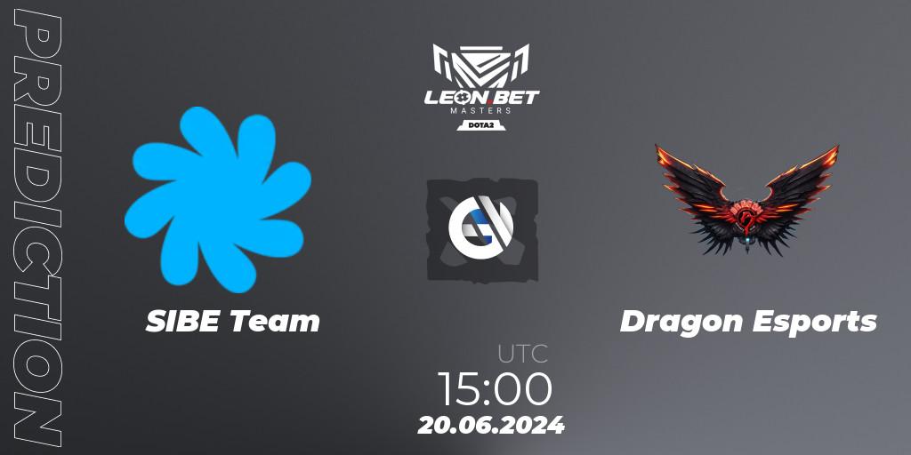 SIBE Team - Dragon Esports: ennuste. 20.06.2024 at 15:00, Dota 2, Leon Masters #1